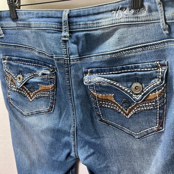 Hydraulic Blue Denim Distressed Jegging Jeans Womens 12 Stretch Cute 2314 - Picture 8 of 9